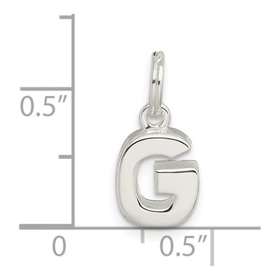 Sterling Silver Letter G Charm – view 5