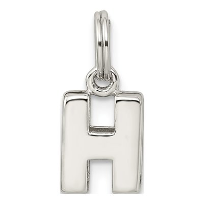 Sterling Silver Letter H Charm – view 4