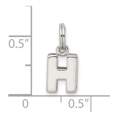 Sterling Silver Letter H Charm – view 5