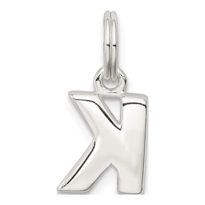 Sterling Silver Letter K Charm – view 4