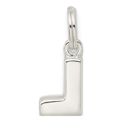 Sterling Silver Letter L Charm – view 4