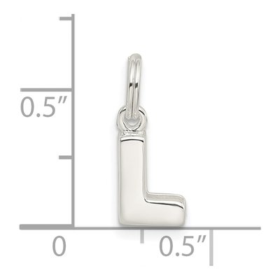 Sterling Silver Letter L Charm – view 5