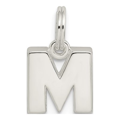 Sterling Silver Letter M Pendant