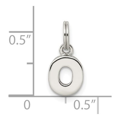 Sterling Silver Letter O Charm – view 5