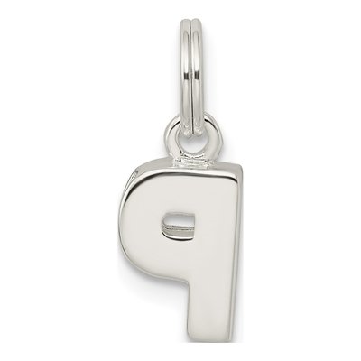 Sterling Silver Letter P Charm – view 4