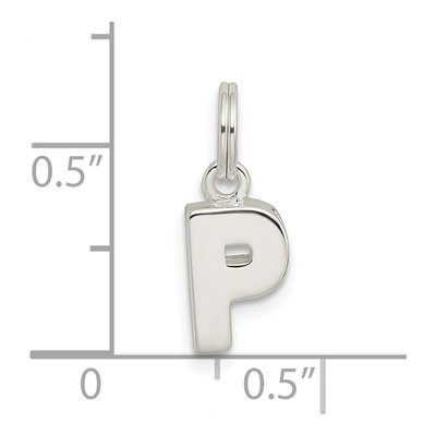 Sterling Silver Letter P Charm – view 5