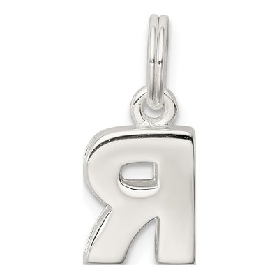 Sterling Silver Letter R Charm – view 4