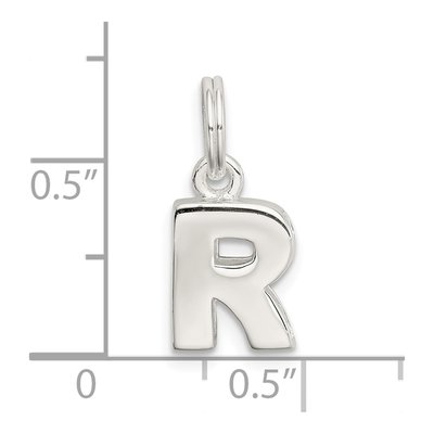 Sterling Silver Letter R Charm – view 5