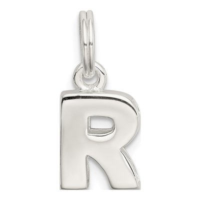 Sterling Silver Letter R Charm