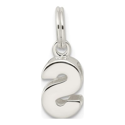 Sterling Silver Letter S Charm – view 4