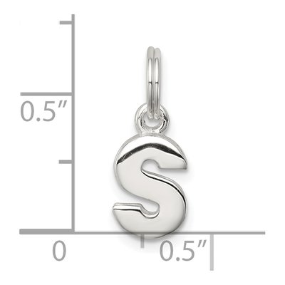Sterling Silver Letter S Charm – view 5