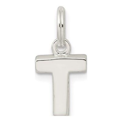 Sterling Silver Letter T Charm