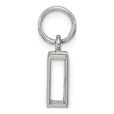 Sterling Silver Letter W Charm – view 3