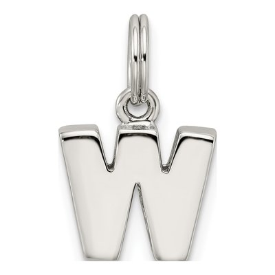 Sterling Silver Letter W Charm