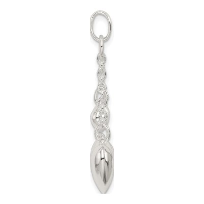 Sterling Silver Puffed Heart Pendant – view 3