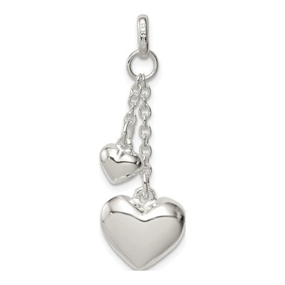 Sterling Silver Puffed Heart Pendant – view 4