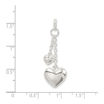 Sterling Silver Puffed Heart Pendant – view 5