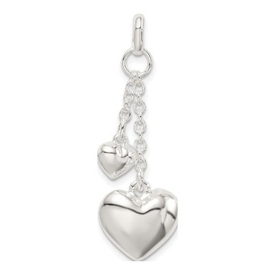 Sterling Silver Puffed Heart Pendant