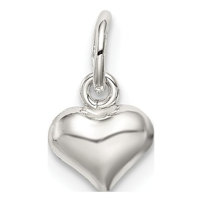 Sterling Silver Puff Heart Charm