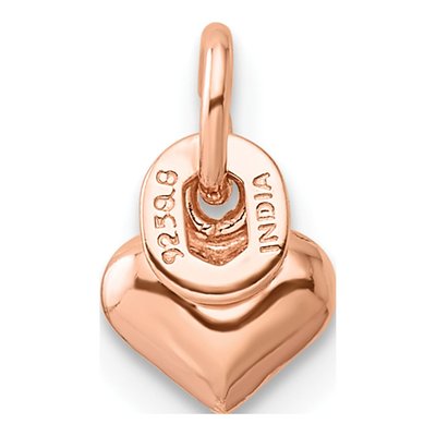 Rose Gold-Plated Sterling Silver Puffed Heart Pendant – view 4