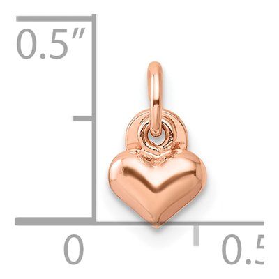 Rose Gold-Plated Sterling Silver Puffed Heart Pendant – view 5
