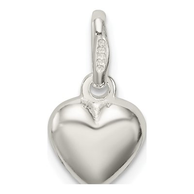 Sterling Silver Puff Heart Charm – view 4