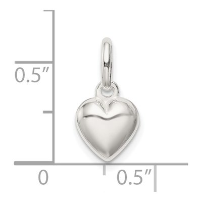 Sterling Silver Puff Heart Charm – view 5