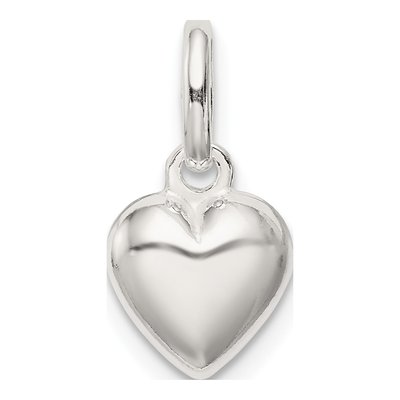 Sterling Silver Puff Heart Charm