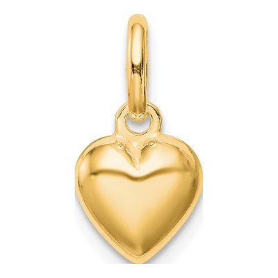 Gold-Plated Sterling Silver Puff Heart Charm