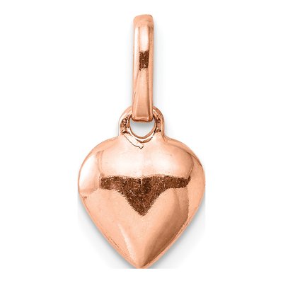 Rose Gold-Plated Sterling Silver Puffed Heart Pendant – view 4
