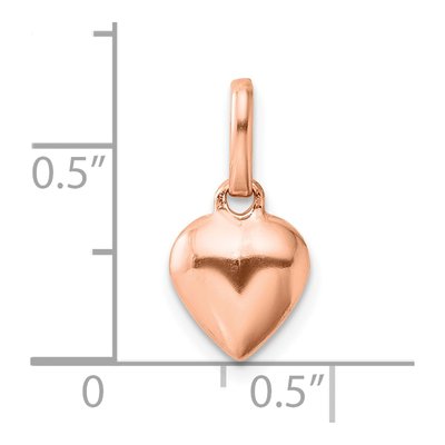 Rose Gold-Plated Sterling Silver Puffed Heart Pendant – view 5