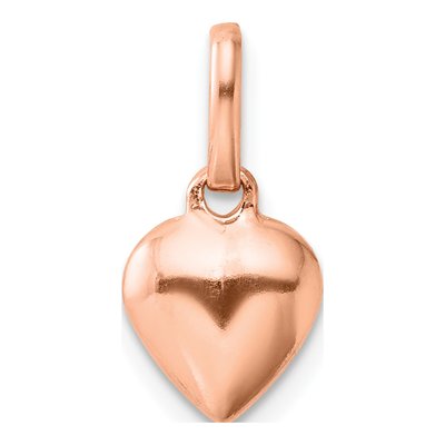 Rose Gold-Plated Sterling Silver Puffed Heart Pendant