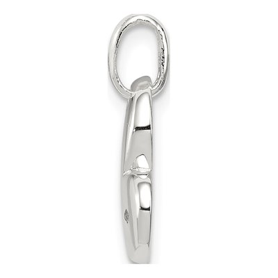 Sterling Silver Diamond Heart Pendant – view 3
