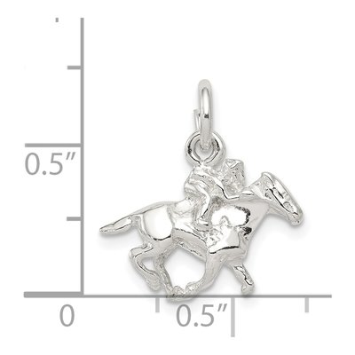 Sterling Silver Horse Rider Pendant – view 4