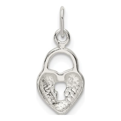 Sterling Silver Heart Lock Pendant – view 4