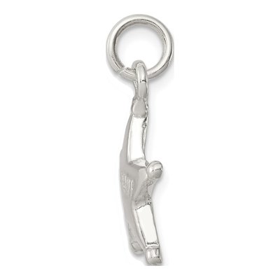 Sterling Silver Sheriff's Badge Pendant – view 3