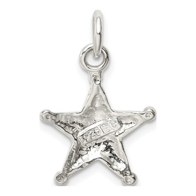 Sterling Silver Sheriff's Badge Pendant – view 5