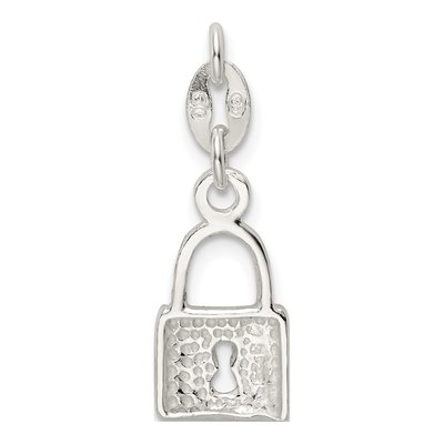 Sterling Silver Lock Key Charm – view 4
