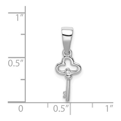 Sterling Silver Kids' Key Pendant – view 5