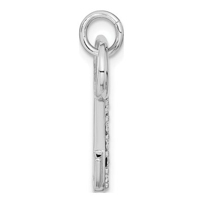 Sterling Silver Crystal Key Pendant – view 2