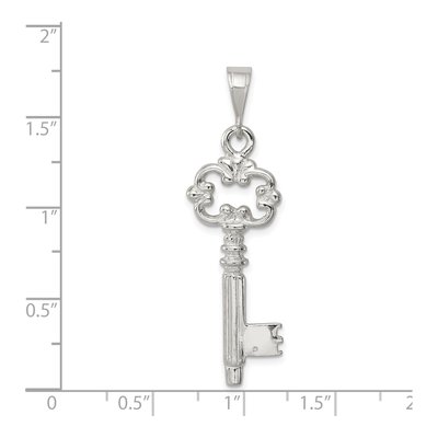 Sterling Silver Key Pendant – view 4