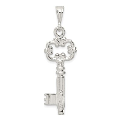Sterling Silver Key Pendant – view 5