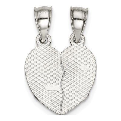 Sterling Silver Mini Best Friends Heart Set Pendant – view 5
