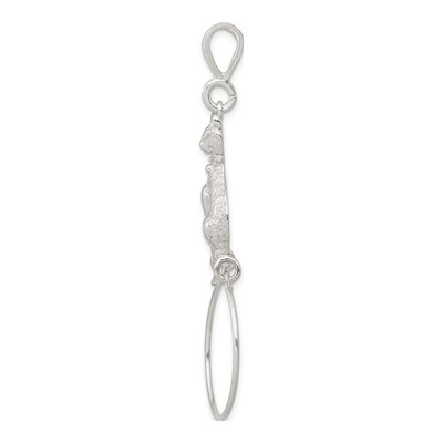 Sterling Silver Sitting Cat Holder Pendant – view 3