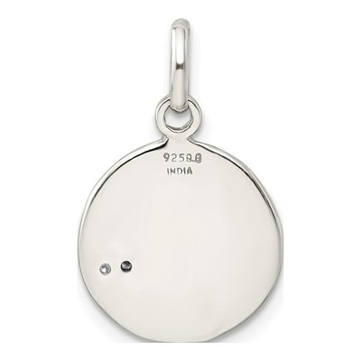 Sterling Silver CZ LOVE Pendant – view 4