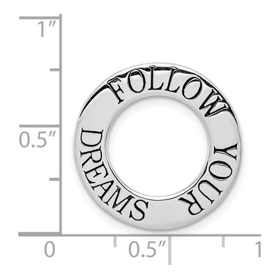 Sterling Silver 'follow Your Dreams' Slide Pendant – view 5