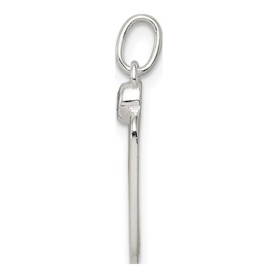 Sterling Silver CZ Footprint Pendant – view 3