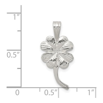 Sterling Silver 4-Leaf Clover Pendant – view 4