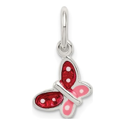 Sterling Silver Enamel Butterfly Pendant – view 5