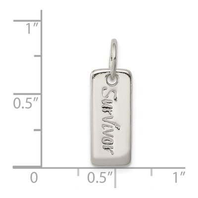 Sterling Silver Courage Survivor Reversible Charm – view 5